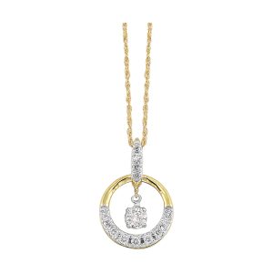 10Kt Yellow Gold Diamond 1/7Ctw Pendant