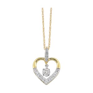 10Kt Yellow Gold Diamond 1/7Ctw Pendant