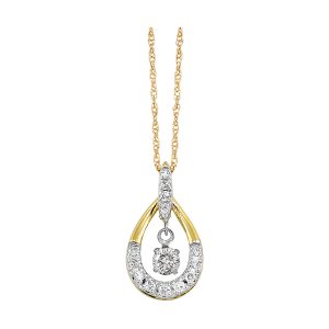 10Kt Yellow Gold Diamond 1/7Ctw Pendant