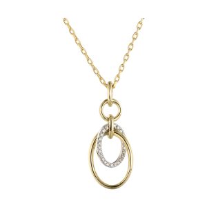 14Kt White Yellow Gold Diamond 1/10Ctw Pendant