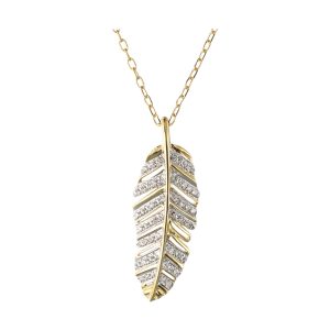 14Kt Yellow Gold Diamond 1/10Ctw Pendant