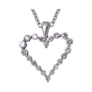 14Kt White Gold Diamond 1/2Ctw Pendant
