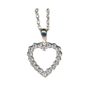14Kt White Gold Diamond 1/5Ctw Pendant