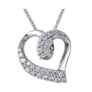 14Kt White Gold Diamond 5/8Ctw Pendant