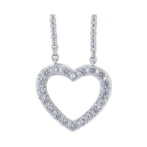 14Kt White Gold Diamond 3/8Ctw Pendant