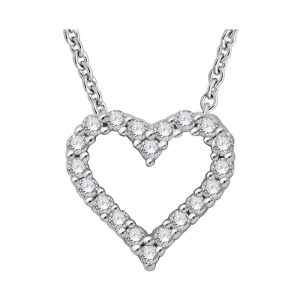 14Kt White Gold Diamond 1/10Ctw Pendant