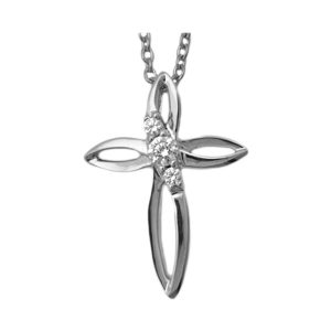 14Kt White Gold Diamond 1/5Ctw Pendant