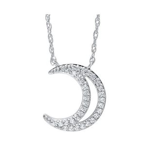 14Kt White Gold Diamond 1/10Ctw Pendant