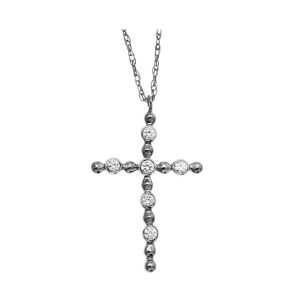 14Kt White Gold Diamond 1/10Ctw Pendant