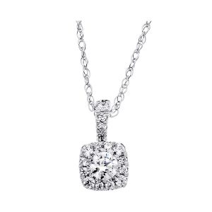 14Kt White Gold Diamond 3/8Ctw Pendant