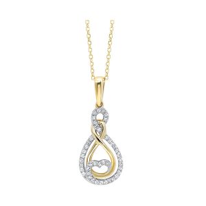 10Kt Yellow Gold Diamond 1/7Ctw Pendant