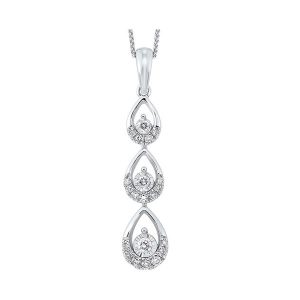 14Kt White Gold Diamond 1/3Ctw Pendant