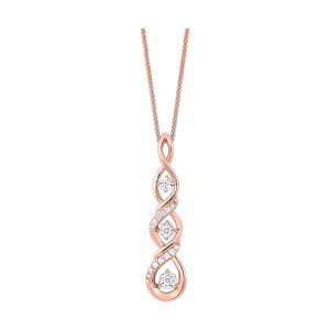 14Kt Rose Gold Diamond 1/8Ctw Pendant