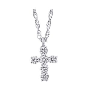 14Kt White Gold Diamond 1/10Ctw Pendant