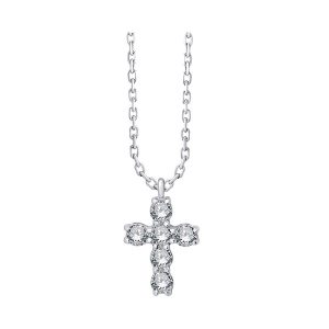 14Kt White Gold Diamond 1/6Ctw Pendant