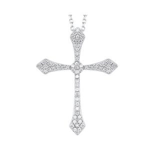 14Kt White Gold Diamond 1/3Ctw Pendant