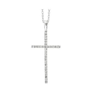 14Kt White Gold Diamond 1/10Ctw Pendant