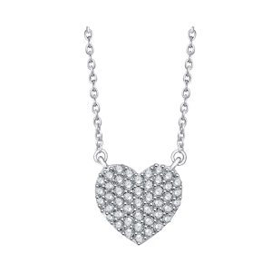 10Kt White Gold Diamond 1/7Ctw Pendant