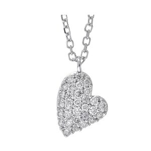 14Kt White Gold Diamond 1/10Ctw Pendant