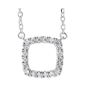 14Kt White Gold Diamond 1/10Ctw Pendant