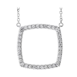 14Kt White Gold Diamond 1/4Ctw Pendant