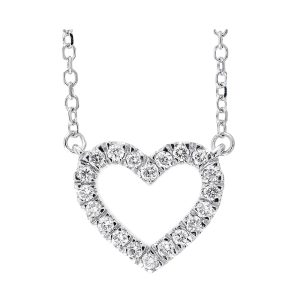 14Kt White Gold Diamond 1/10Ctw Pendant