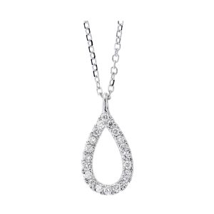 14Kt White Gold Diamond 1/10Ctw Pendant