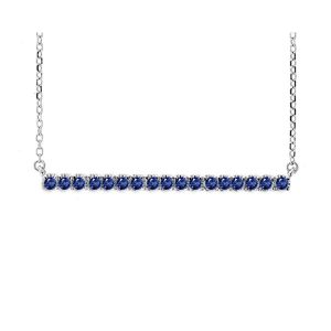 Silver Sapphire 1/3Ctw Pendant