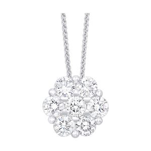 14Kt White Gold Diamond 1/2Ctw Pendant
