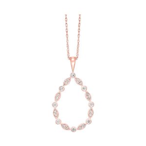 14Kt Rose Gold Diamond 1/8Ctw Pendant