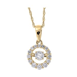 14Kt Yellow Gold Diamond 1/4Ctw Pendant
