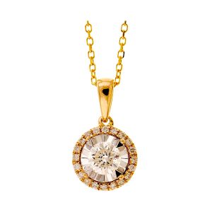 14Kt Yellow Gold Diamond 1/3Ctw Pendant