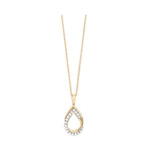 10Kt Yellow Gold Diamond 1/10Ctw Pendant