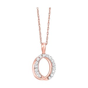 10Kt Rose Gold Diamond 1/10Ctw Pendant