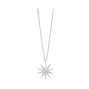 Silver White Diamond 1/10Ctw Pendant