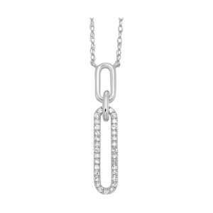 10Kt White Gold Diamond 1/10Ctw Pendant