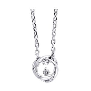 Silver Diamond 1/50Ctw Pendant