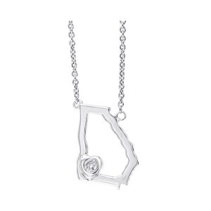 Silver Diamond 1/25Ctw Pendant