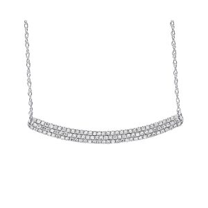 10Kt White Gold Diamond 1/5Ctw Pendant