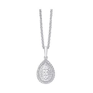 Silver Diamond 1/5Ctw Pendant