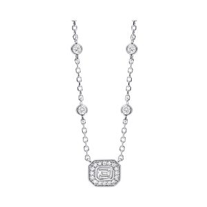 10Kt White Gold Diamond 1/5Ctw Pendant