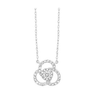 14Kt White Gold Diamond 1/4Ctw Pendant