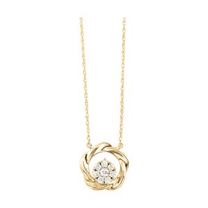 10Kt Yellow Gold Diamond 1/15Ctw Pendant