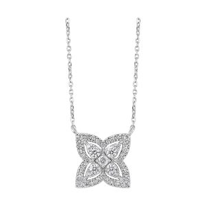 89 Facet 14Kt White Gold Diamond 1/2Ctw Pendant