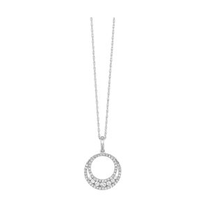 10Kt White Gold Diamond 1/4Ctw Pendant