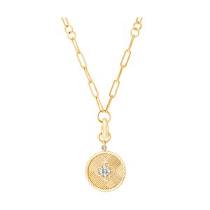 14Kt Yellow Gold Diamond 1/8Ctw Pendant
