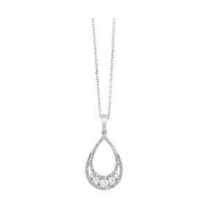 10Kt White Gold Diamond 1/4Ctw Pendant