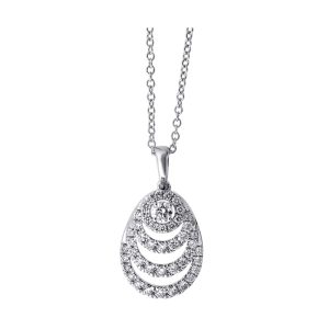14Kt White Gold Diamond 1/2Ctw Pendant