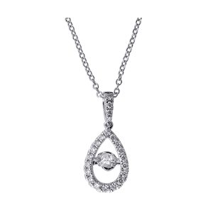 14Kt White Gold Diamond 1/2Ctw Pendant