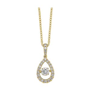 14Kt Yellow Gold Diamond 1/4Ctw Pendant